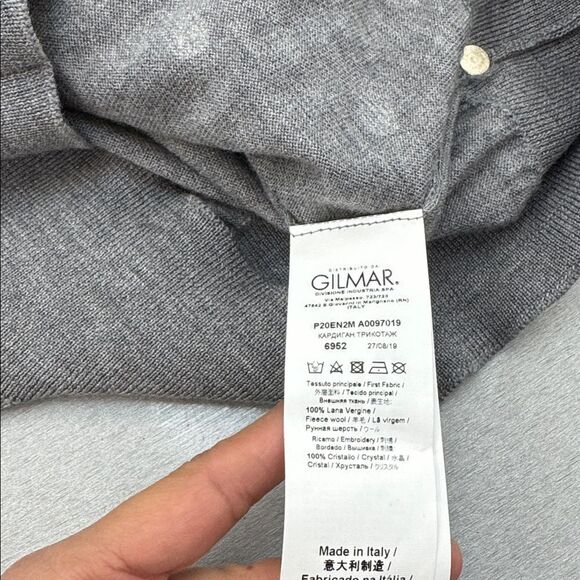 Stylish Gray Cardigan with Beaded Details - Picture 7 of 10